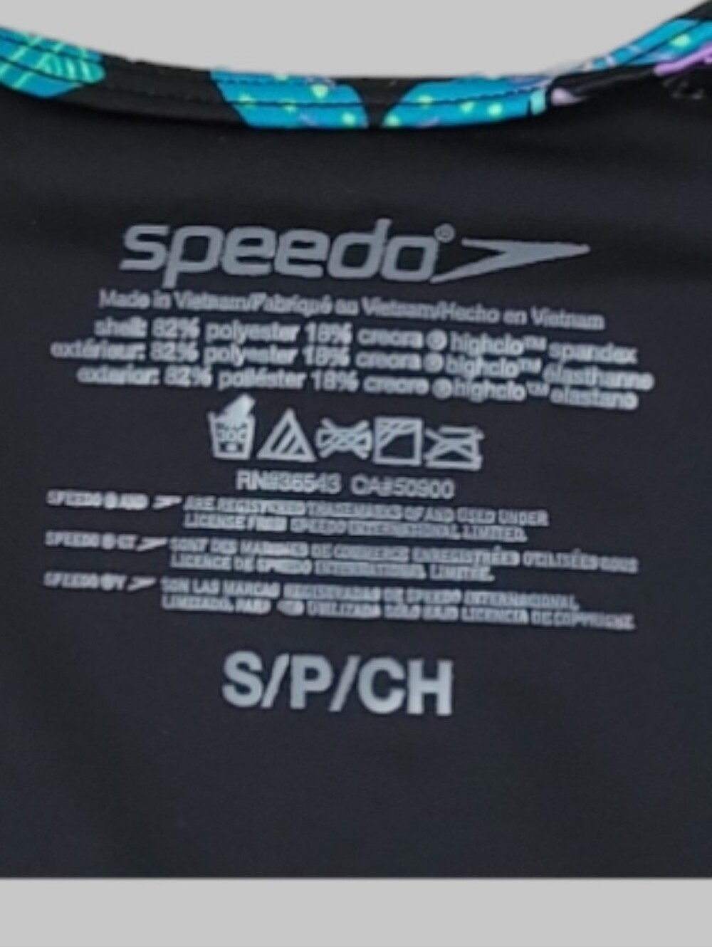 Speedo GIrl's Color-blocked Rash-Guard Swim Top - Picture 8 of 8